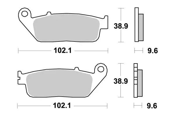 SBS Jarrupalat Sintered 700HS - Moottoripyörän jarrupalat - 23-700HS - 1