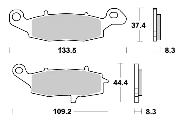 SBS Jarrupalat Sintered 705HS - Moottoripyörän jarrupalat - 23-705HS - 1