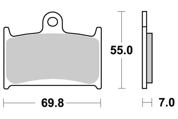 SBS Jarrupalat Sintered 714HS - Moottoripyörän jarrupalat - 23-714HS - 1