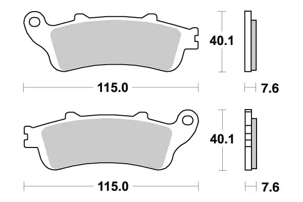SBS Jarrupalat Sintered 721HS - Moottoripyörän jarrupalat - 23-721HS - 1