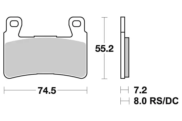 SBS Jarrupalat Sintered 734HS - Moottoripyörän jarrupalat - 23-734HS - 1