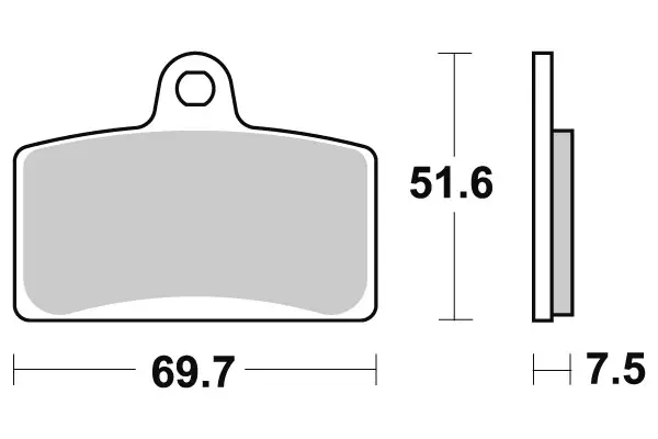 SBS Jarrupalat Sintered 821HS - Moottoripyörän jarrupalat - 23-821HS - 1