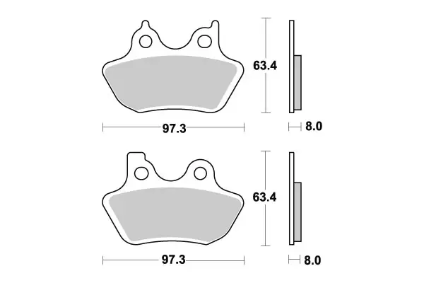 SBS Jarrupalat Sintered 826HS - Moottoripyörän jarrupalat - 23-826HS - 1