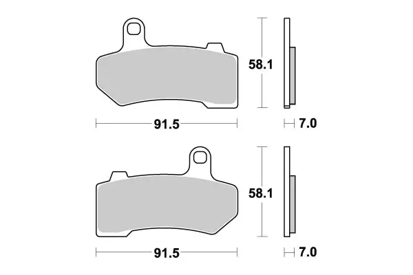 SBS Jarrupalat Sintered 830HS - Moottoripyörän jarrupalat - 23-830HS - 1