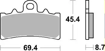 SBS Jarrupalat Sintered 877HS - Moottoripyörän jarrupalat - 23-877HS - 1