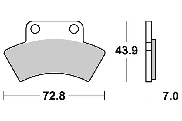 SBS Jarrupalat Sintered Atv 717ATS - Moottoripyörän jarrupalat - 23-717ATS - 1