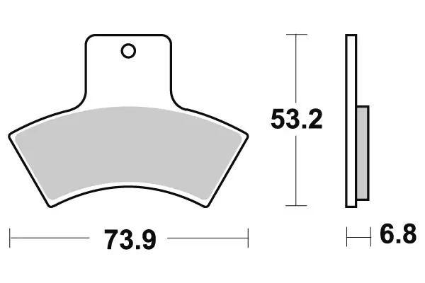 SBS Jarrupalat Sintered Atv 755ATS - Moottoripyörän jarrupalat - 23-755ATS - 1