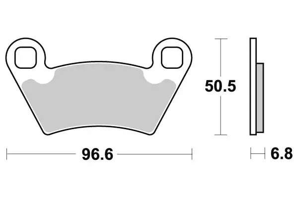 SBS Jarrupalat Sintered Atv 800ATS - Moottoripyörän jarrupalat - 23-800ATS - 1