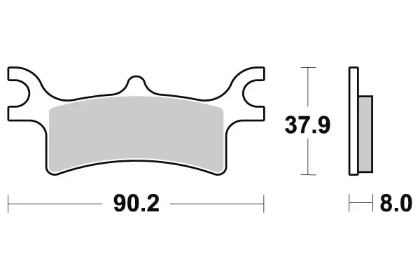 Sbs Jarrupalat Sintered Atv - Moottoripyörän jarrupalat - 23-787ATS - 1