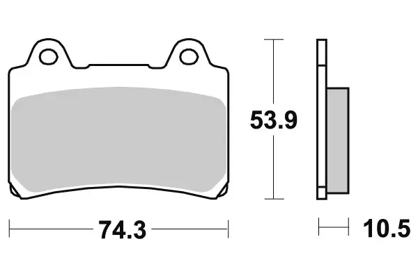 SBS Jarrupalat Sintered Taakse 590LS - Moottoripyörän jarrupalat - 23-590LS - 1