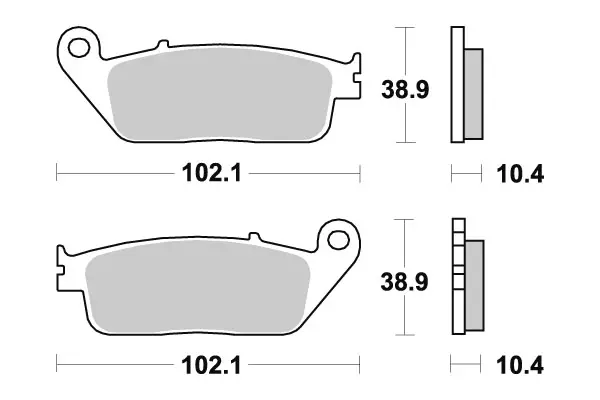 SBS Jarrupalat Sintered Taakse 654LS - Moottoripyörän jarrupalat - 23-654LS - 1