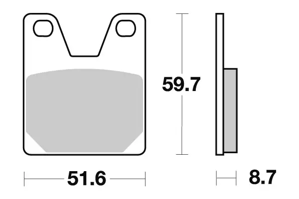 SBS Jarrupalat Sintered Taakse 733LS - Moottoripyörän jarrupalat - 23-733LS - 1