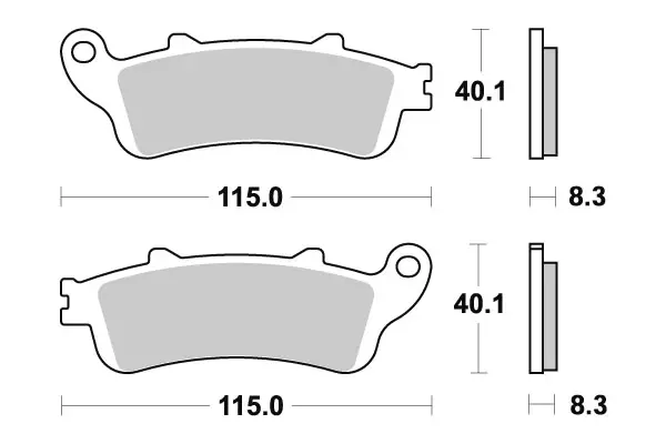 SBS Jarrupalat Sintered Taakse 736LS - Moottoripyörän jarrupalat - 23-736LS - 1