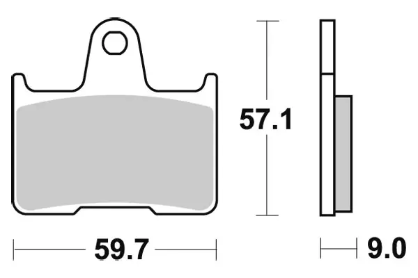 SBS Jarrupalat Sintered Taakse 765LS - Moottoripyörän jarrupalat - 23-765LS - 1