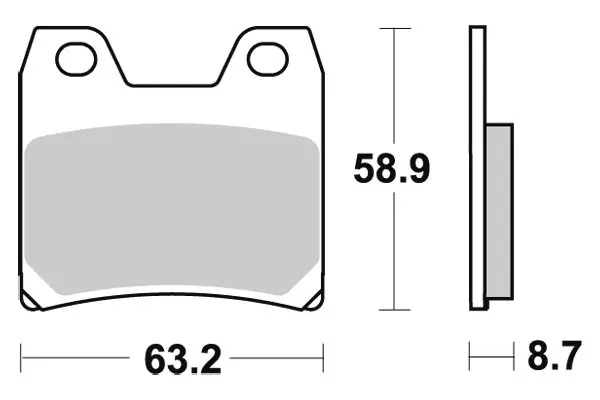 SBS Jarrupalat Sintered Taakse 770LS - Moottoripyörän jarrupalat - 23-770LS - 1
