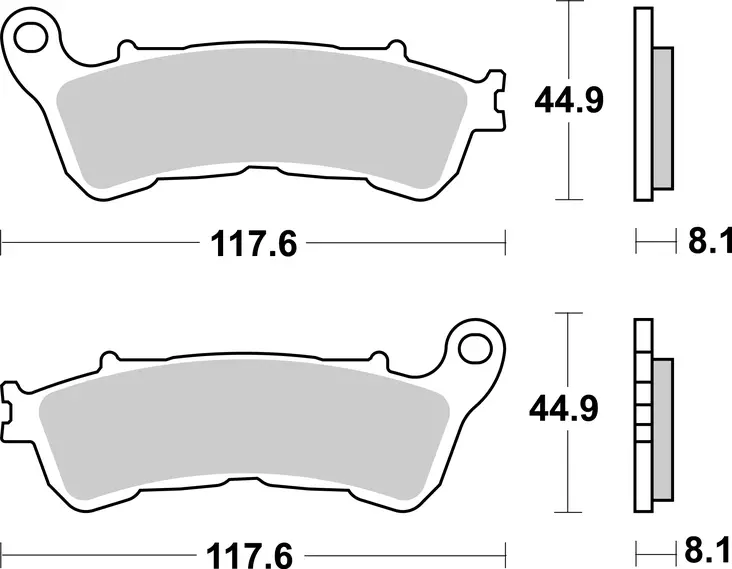 SBS Jarrupalat Sintered Taakse 828LS - Moottoripyörän jarrupalat - 23-828LS - 1