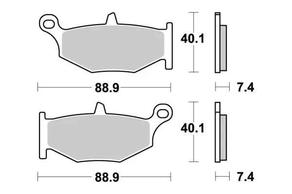 SBS Jarrupalat Sintered Taakse 833LS - Moottoripyörän jarrupalat - 23-833LS - 1