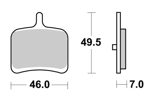 SBS Jarrupalat Sintered Taakse 857LS - Moottoripyörän jarrupalat - 23-857LS - 1