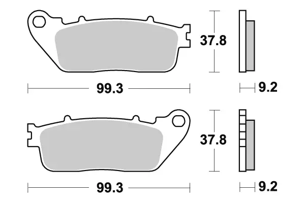 SBS Jarrupalat Sintered Taakse 862LS - Moottoripyörän jarrupalat - 23-862LS - 1