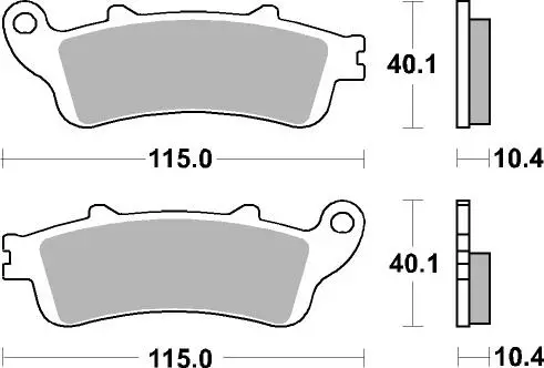 SBS Jarrupalat Sintered Taakse 880LS - Moottoripyörän jarrupalat - 23-880LS - 1