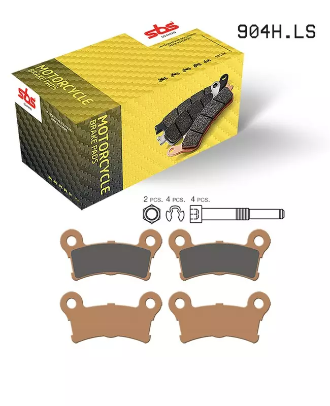 SBS Jarrupalat Sintered Taakse 904H.LS - Moottoripyörän jarrupalat - 23-904LS - 2