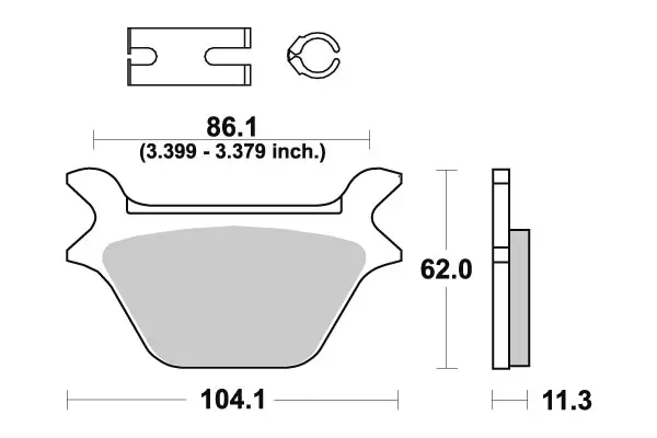 Sbs Jarrupalat Sintered Taakse - Moottoripyörän jarrupalat - 23-669LS - 1