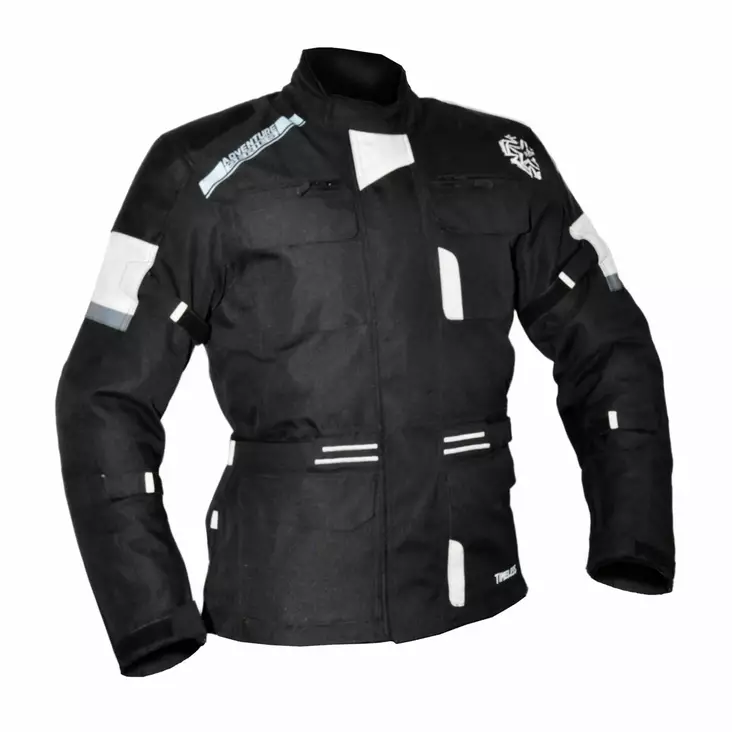 TIMELESS Adventure ajotakki S, musta/valko, tekstiili - MP Ajotakit - 82577-014-S - 1