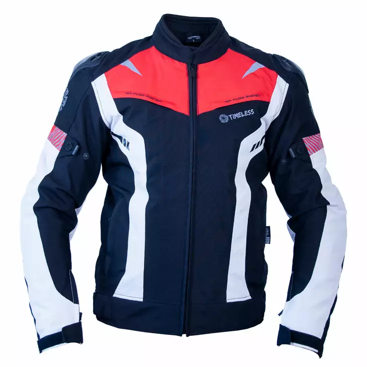 TIMELESS Viper ajotakki S, musta/puna, tekstiili - MP Ajotakit - 82579-002-S - 1