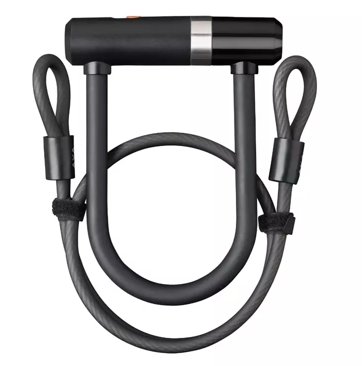 U-lukko axa newton mini + vaijeririimu 100/8, musta - Polkupyörän lukot ja osat - 59502795SS - 1