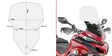 Givi Spoileripleksi, kirkas 59 x 43 cm (k x l) Multistrada 1200 (15) - Moottoripyörän tuulisuojat - 323-D7406ST - 1