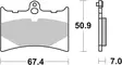 SBS Jarrupalat Racing Sintered 601RST - Moottoripyörän jarrupalat - 23-601RST - 2