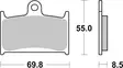 SBS Jarrupalat Racing Sintered 624RST - Moottoripyörän jarrupalat - 23-624RST - 2