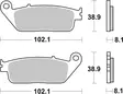 SBS Jarrupalat Racing Sintered 627RST - Moottoripyörän jarrupalat - 23-627RST - 2