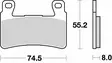SBS Jarrupalat Racing Sintered 734RST - Moottoripyörän jarrupalat - 23-734RST - 2
