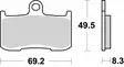 SBS Jarrupalat Racing Sintered 782RST - Moottoripyörän jarrupalat - 23-782RST - 2