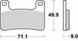 SBS Jarrupalat Racing Sintered 806RST - Moottoripyörän jarrupalat - 23-806RST - 2
