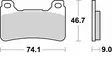 SBS Jarrupalat Racing Sintered 809RST - Moottoripyörän jarrupalat - 23-809RST - 2