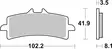 SBS Jarrupalat Racing Sintered 841RST - Moottoripyörän jarrupalat - 23-841RST - 2