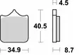 SBS Jarrupalat Racing Sintered 870RST - Moottoripyörän jarrupalat - 23-870RST - 2