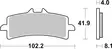 SBS Jarrupalat Racing Sintered 901RST - Moottoripyörän jarrupalat - 23-901RST - 2