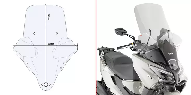 GIVI SPECIFIC FITTING KIT D6115DT - Moottoripyörän tuulisuojat - 323-D6115KIT - 1