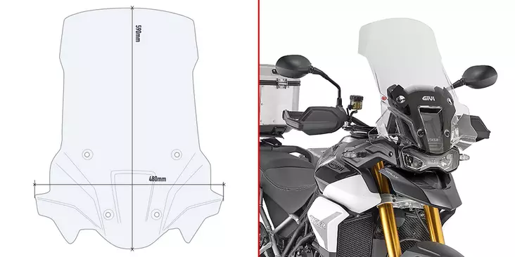 GIVI SPOILER T.TIGER 900 RALLY 2020 - Moottoripyörän tuulisuojat - 323-D6418ST - 1