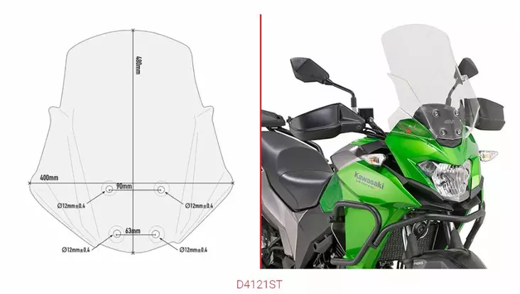 Givi windshield Versys-X 300 17- - Moottoripyörän tuulisuojat - 323-D4121ST - 1
