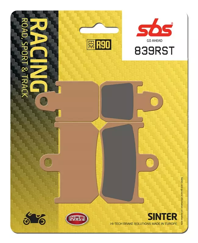 SBS Jarrupalat Racing Sintered 839RST - Moottoripyörän jarrupalat - 23-839RST - 1
