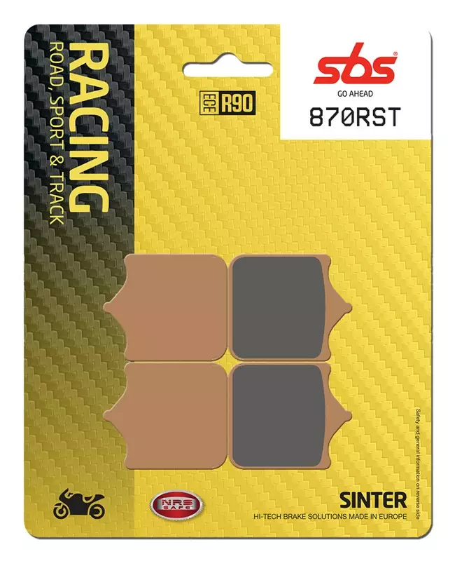 SBS Jarrupalat Racing Sintered 870RST - Moottoripyörän jarrupalat - 23-870RST - 1