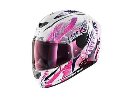 Moottoripyöräkypärä Shark D-Skwal 2 Shigan, valkoinen/violetti - Umpikypärät - HE4038EWKV - 2