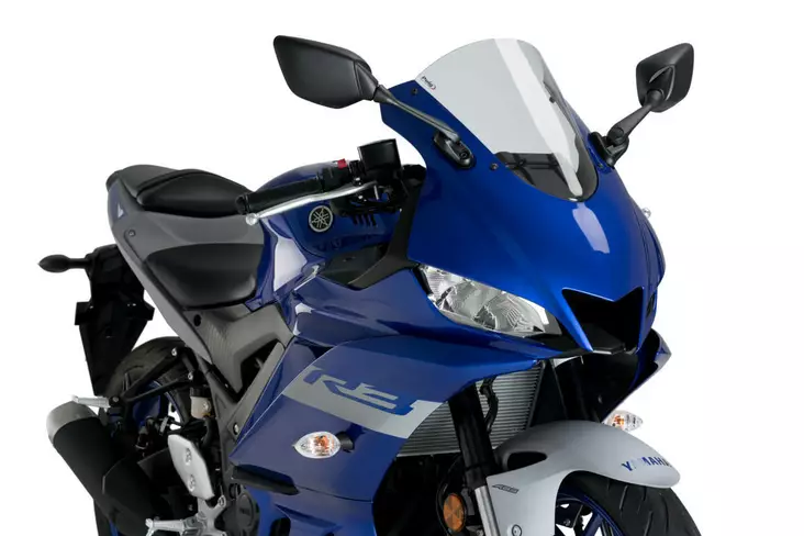Puig Tuulisuoja R-Racer Yamaha Yzf-R3 19', kirkas - Moottoripyörän tuulisuojat - 33-3737W - 1