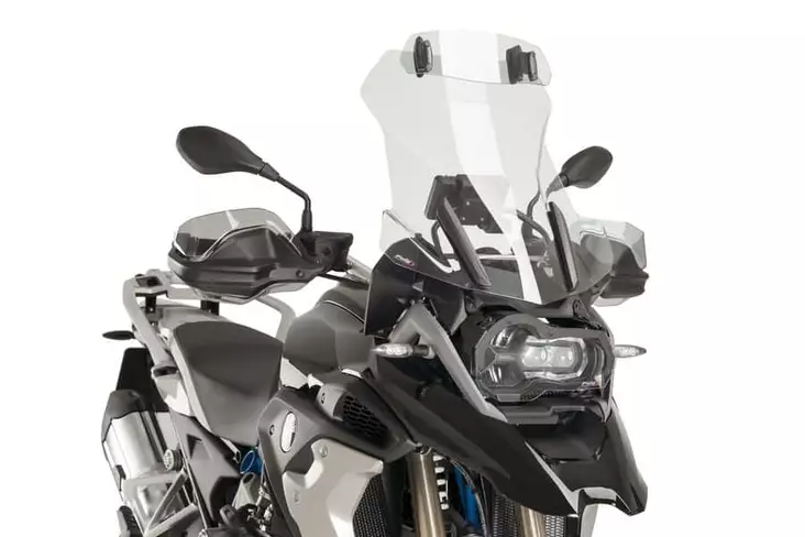 Puig Visiiri Monisäätöisellä kiinnikkeellä 325X102mm, kirkas - Moottoripyörän tuulisuojat - 33-6375W - 1