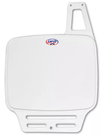 UFO Etunumerokilpi veteran MX/Enduro 79-89 Valkoinen - Crossipyörän numerokilvet - 650-8045-W - 1